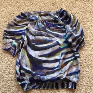 Sheer watercolor blouse